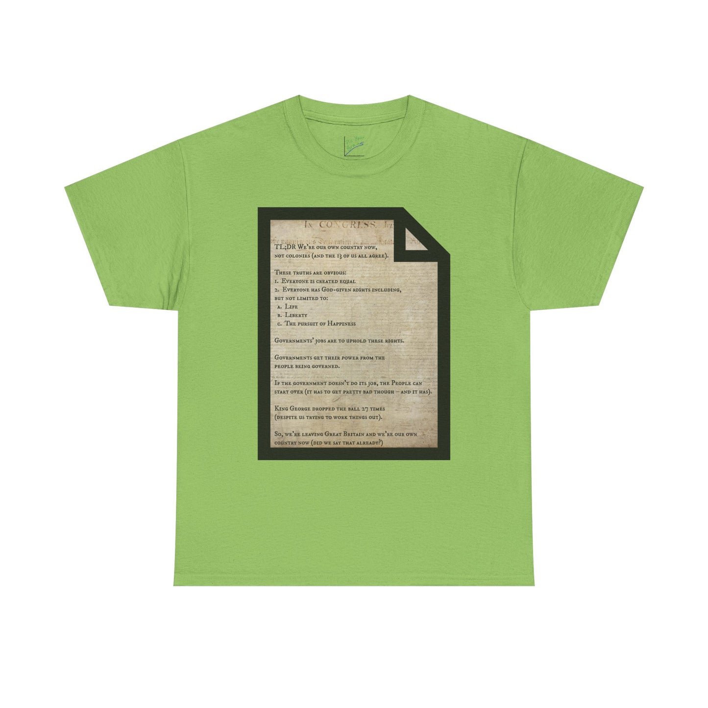 Declaration of Independence Summary Tee