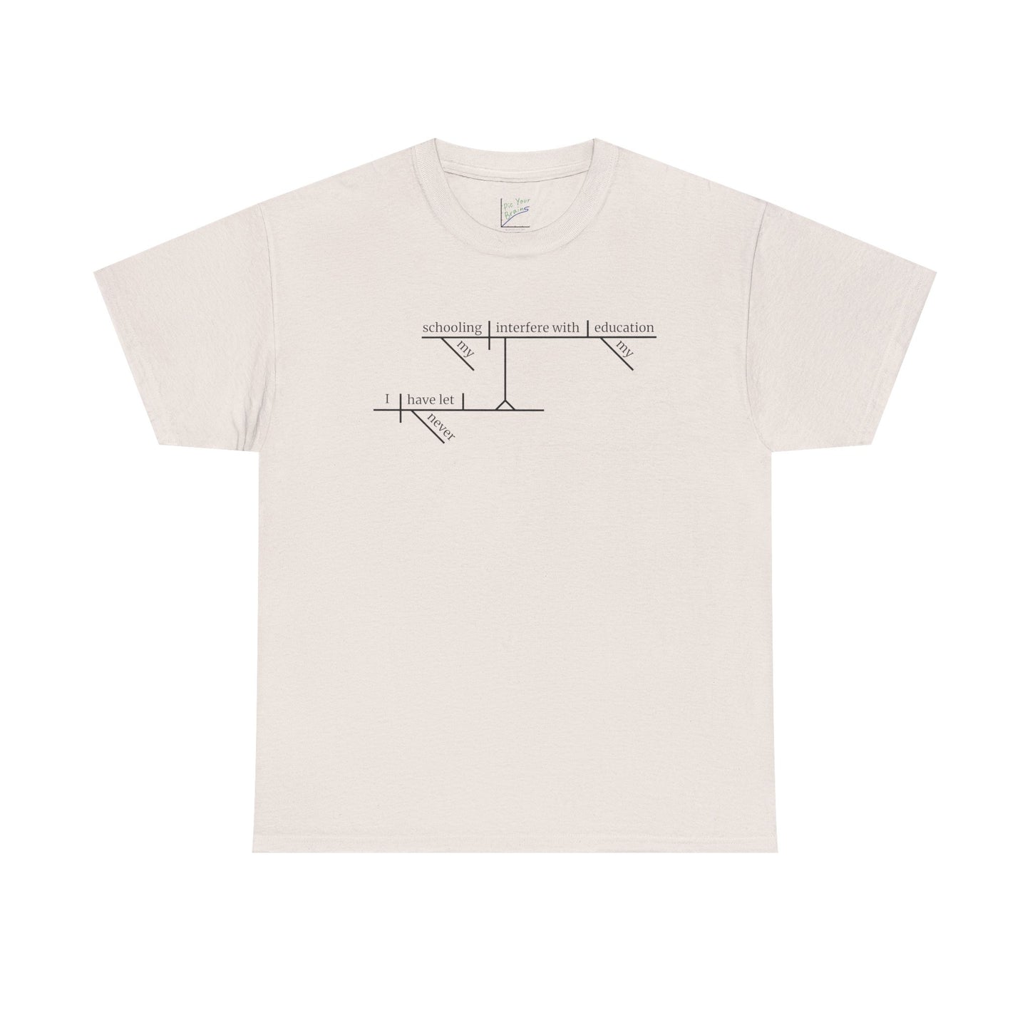 Education vs. Schooling Sentence Diagram Tee