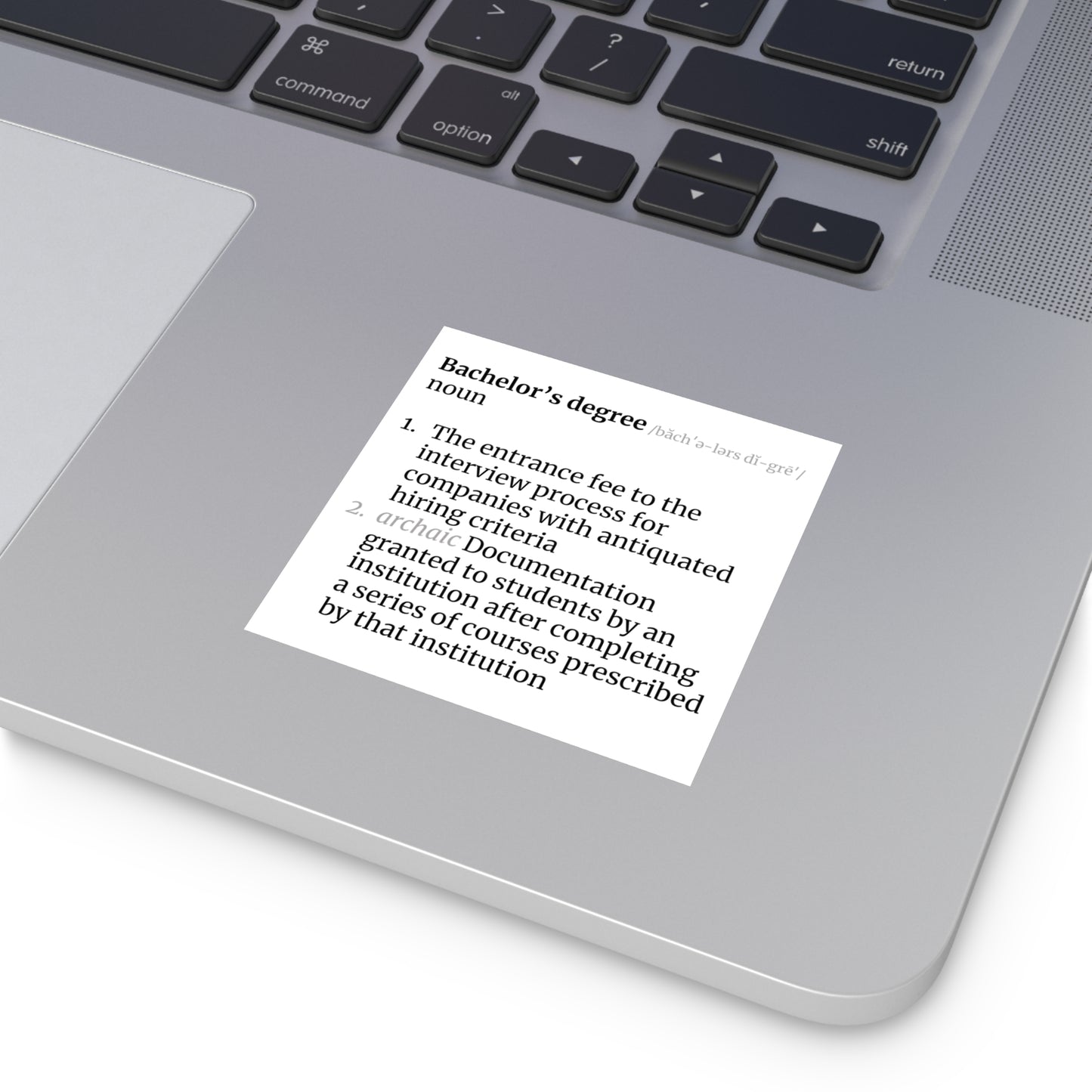 Bachelor's Degree Definition Square Sticker, Indoor\Outdoor