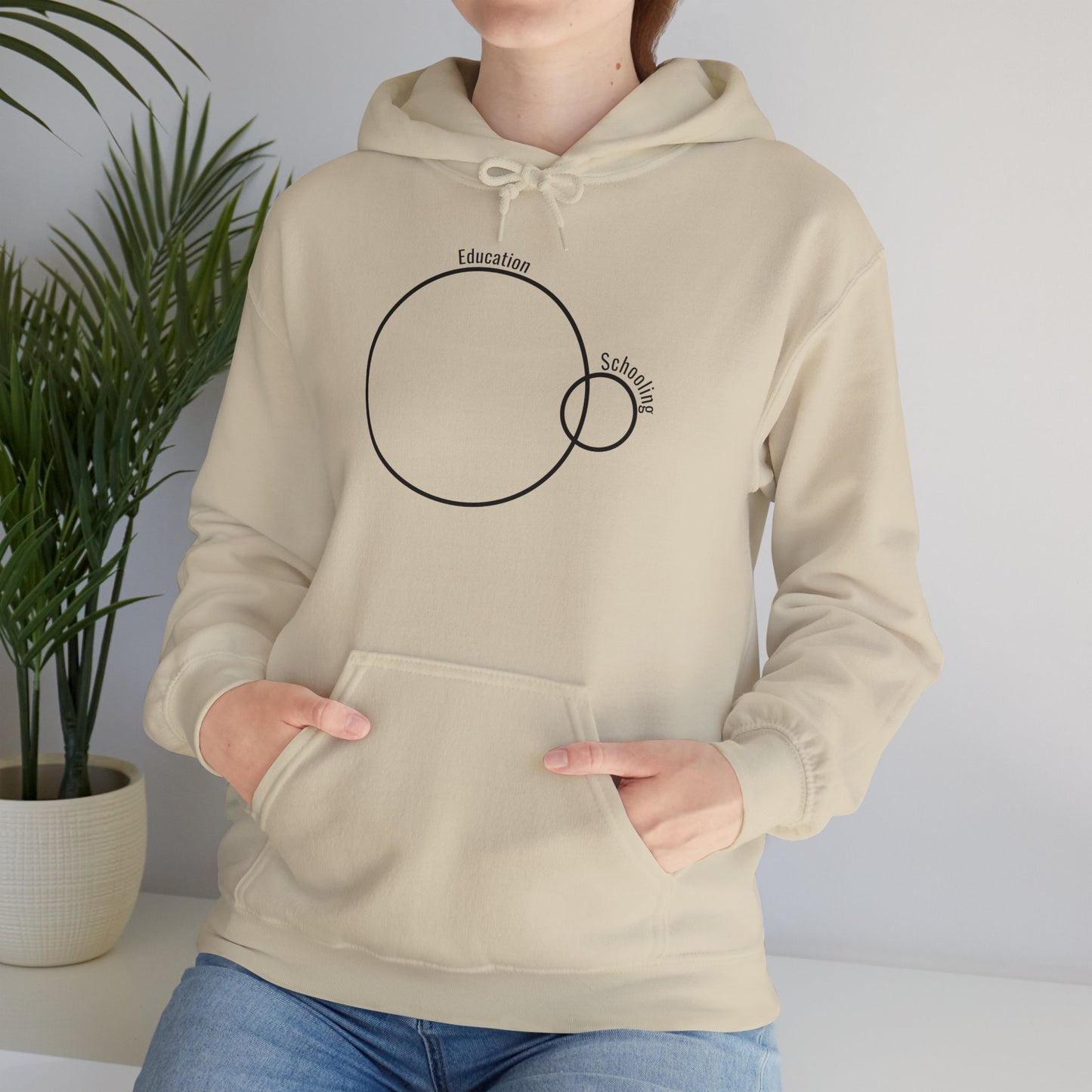 Education vs. Schooling Hooded Sweatshirt
