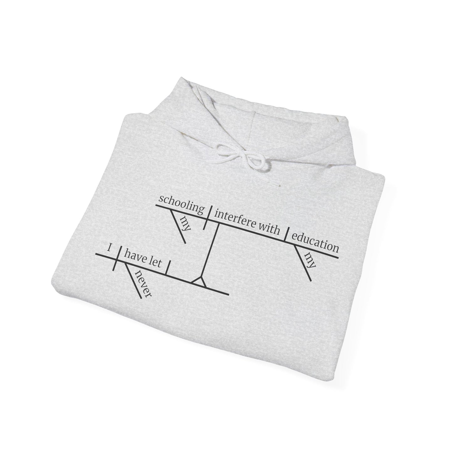 Education vs. Schooling Sentence Diagram Hooded Sweatshirt