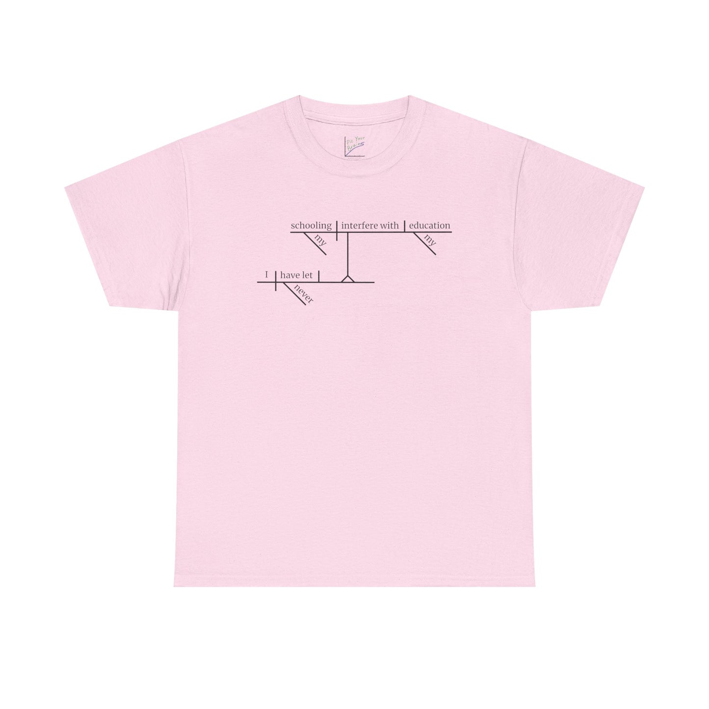Education vs. Schooling Sentence Diagram Tee