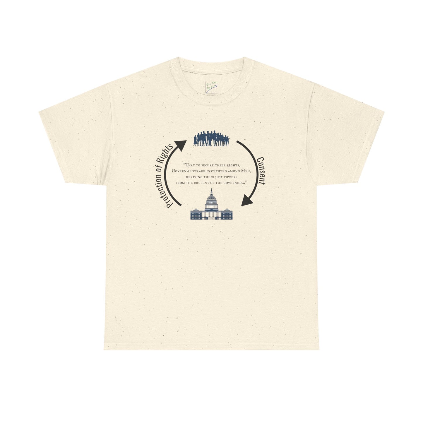 Declaration of Independence Government Quote Tee