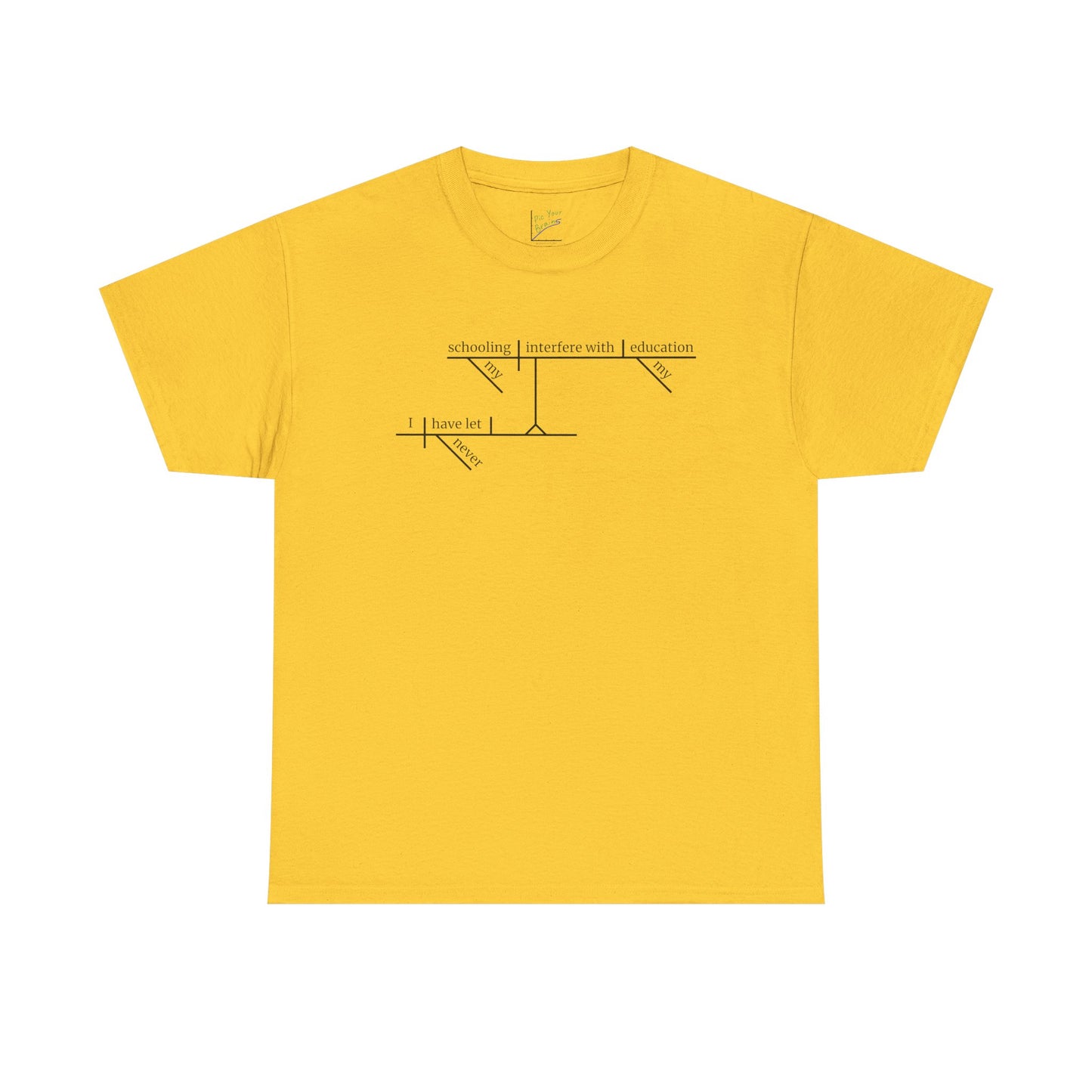 Education vs. Schooling Sentence Diagram Tee