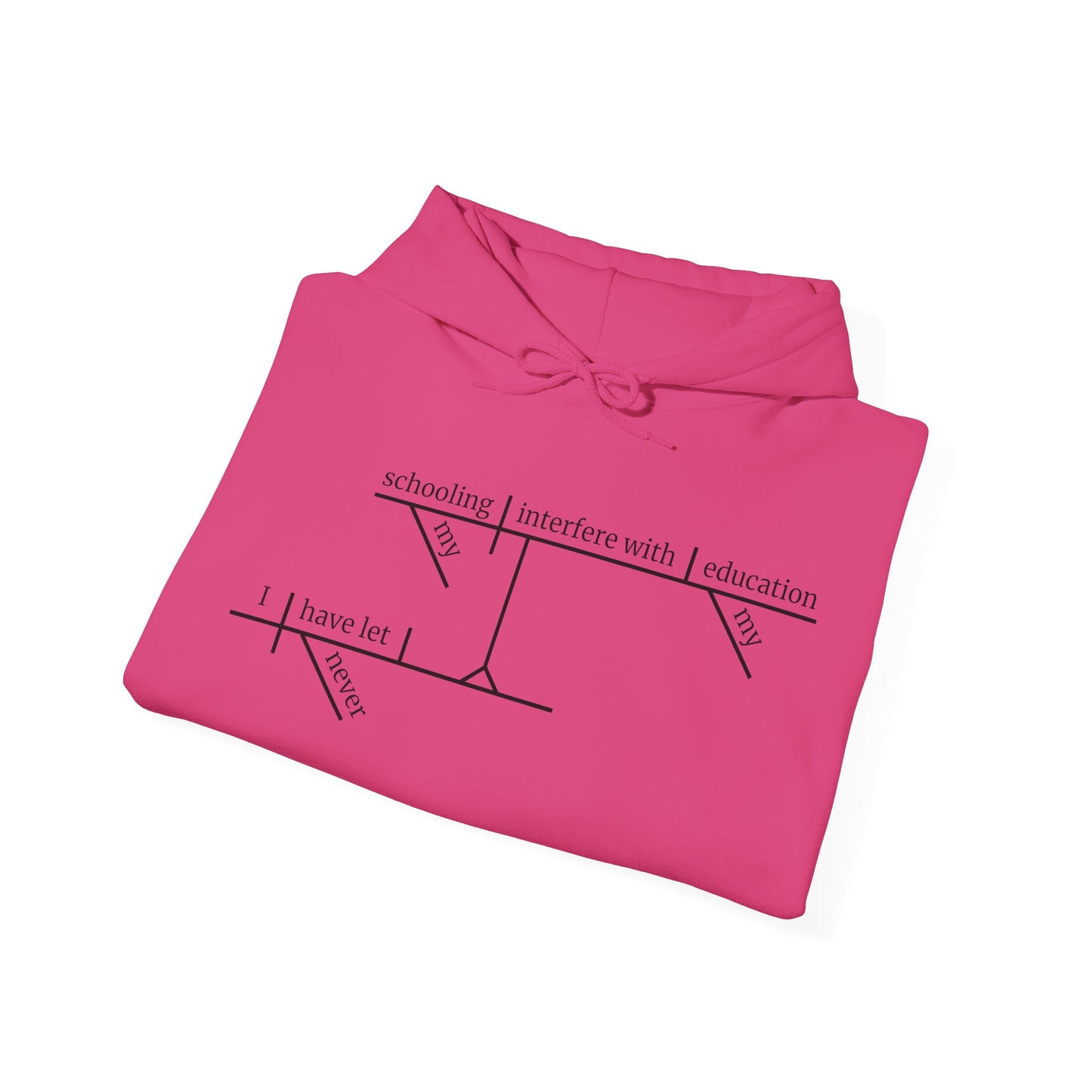 Education vs. Schooling Sentence Diagram Hooded Sweatshirt