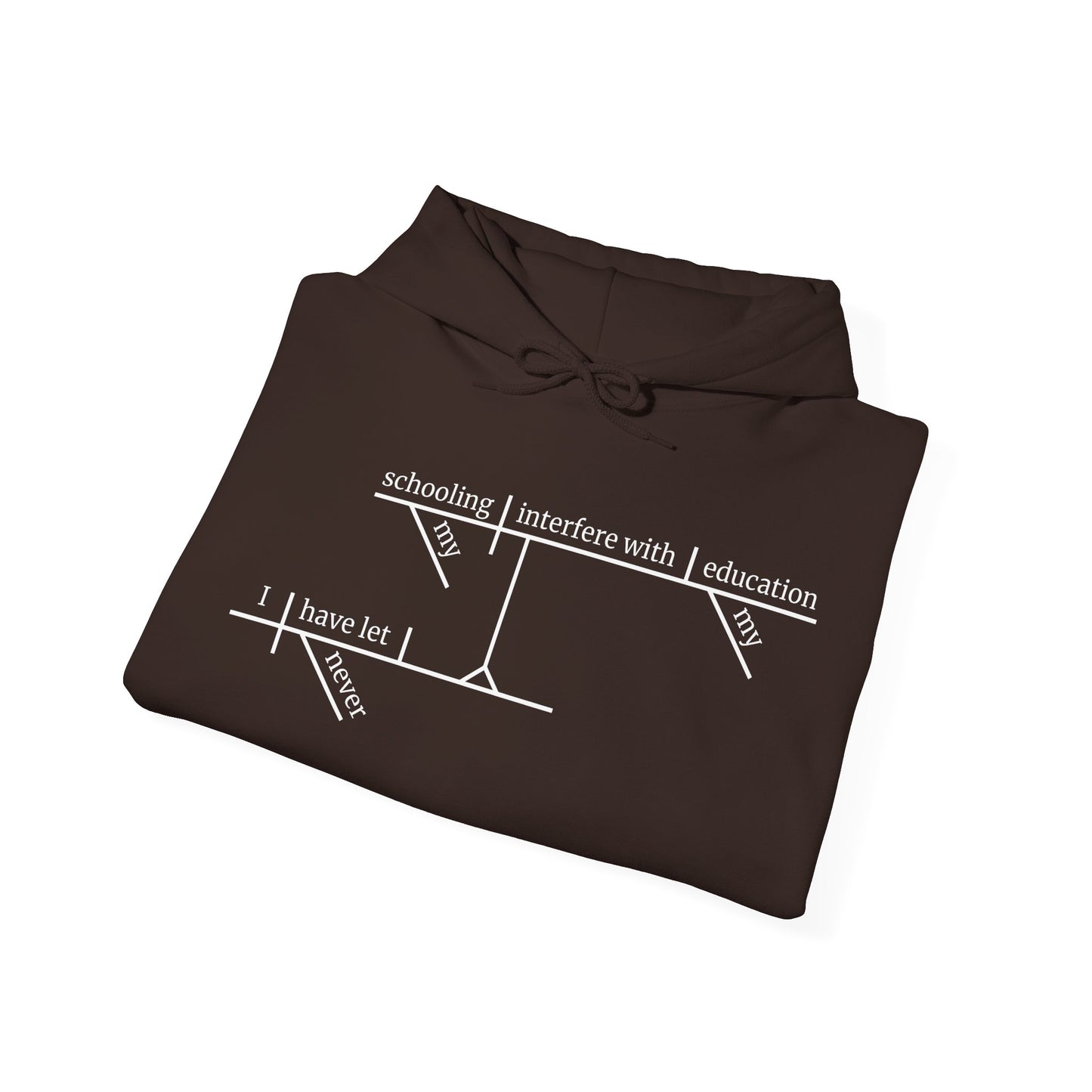 Education vs. Schooling Sentence Diagram Hooded Sweatshirt