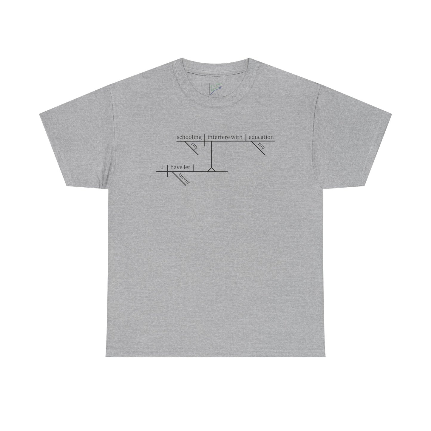 Education vs. Schooling Sentence Diagram Tee