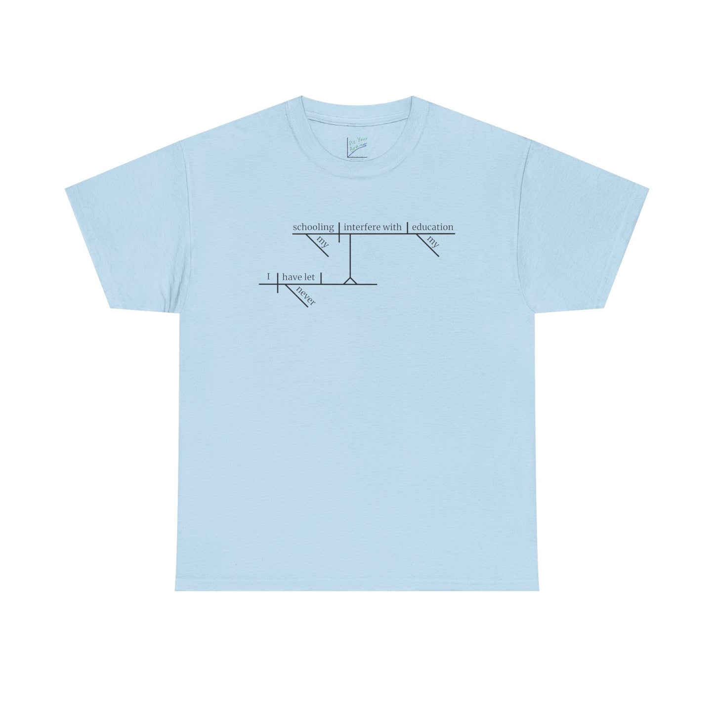 Education vs. Schooling Sentence Diagram Tee