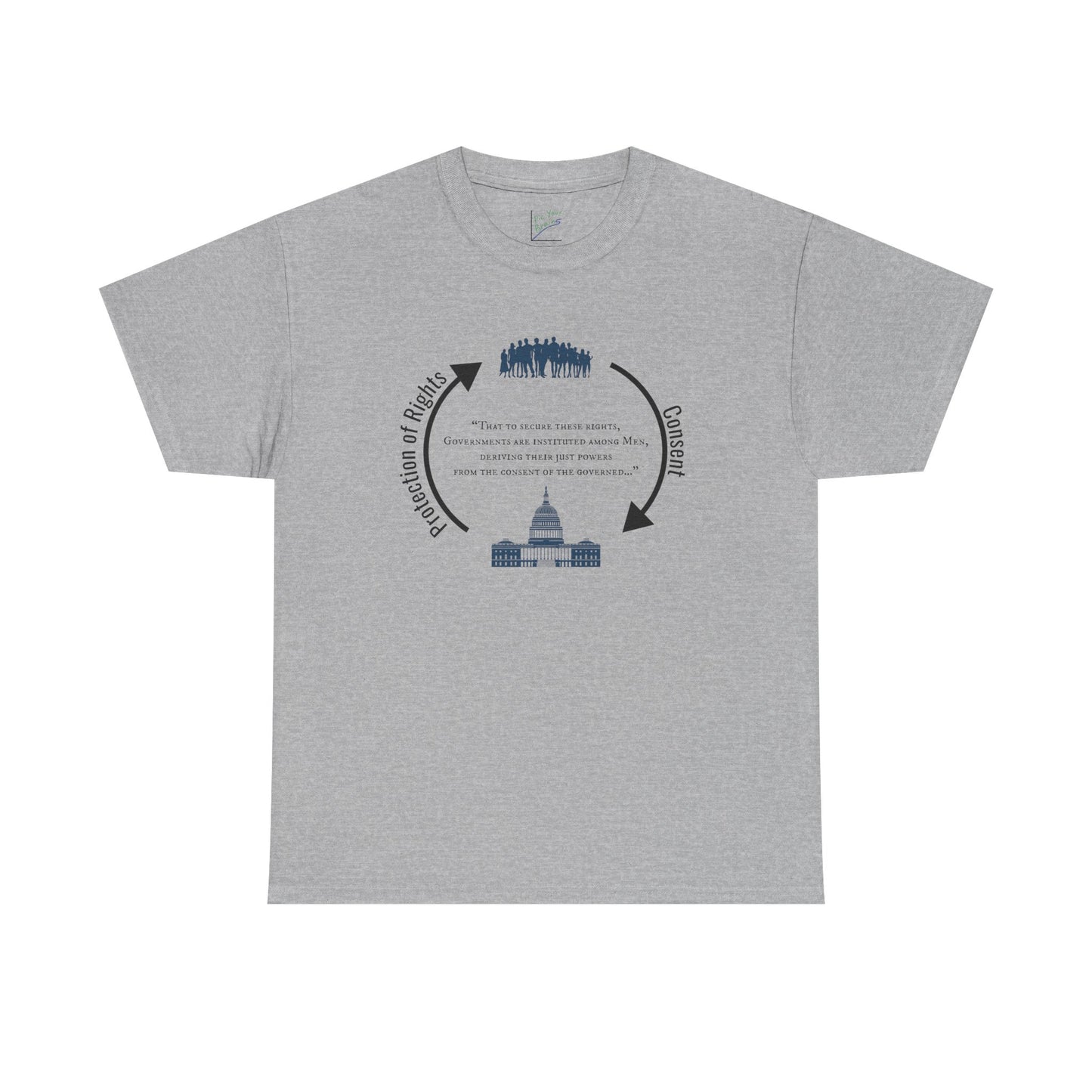 Declaration of Independence Government Quote Tee