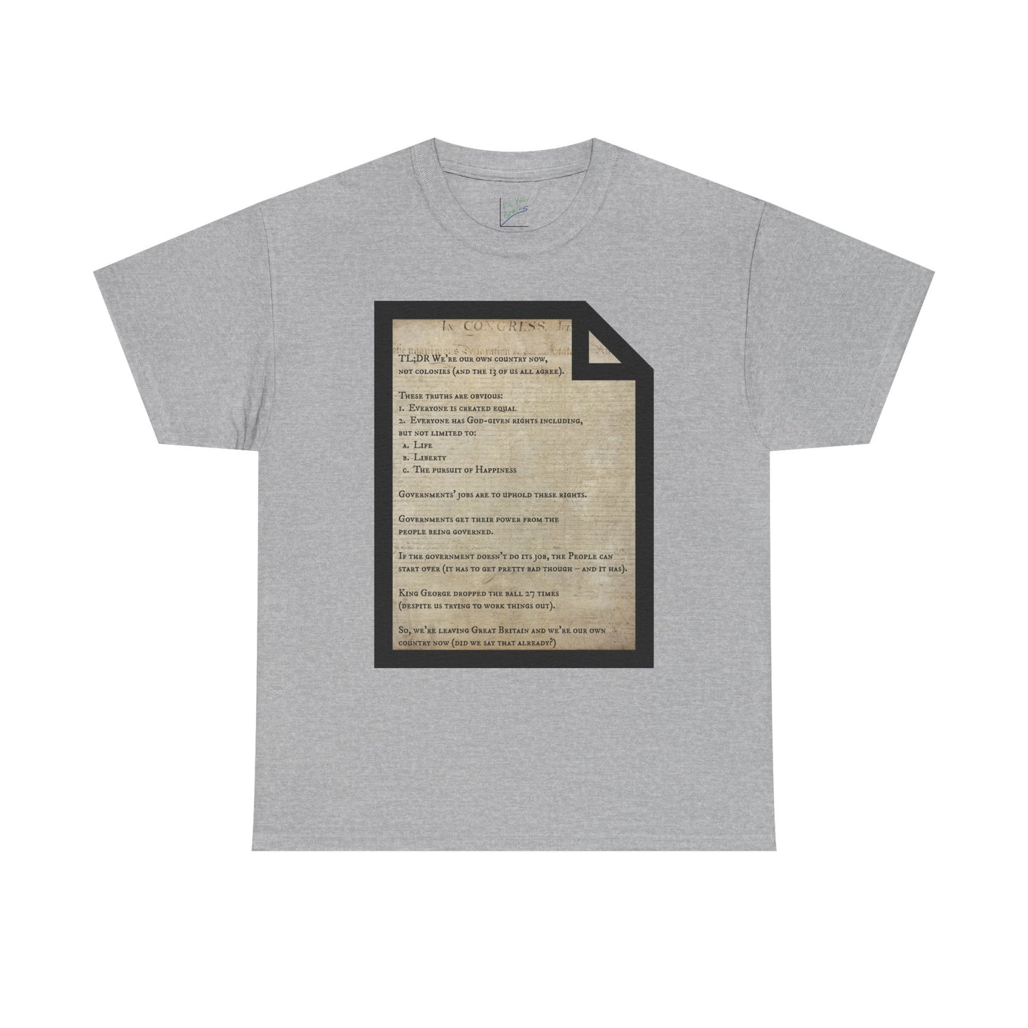 Declaration of Independence Summary Tee