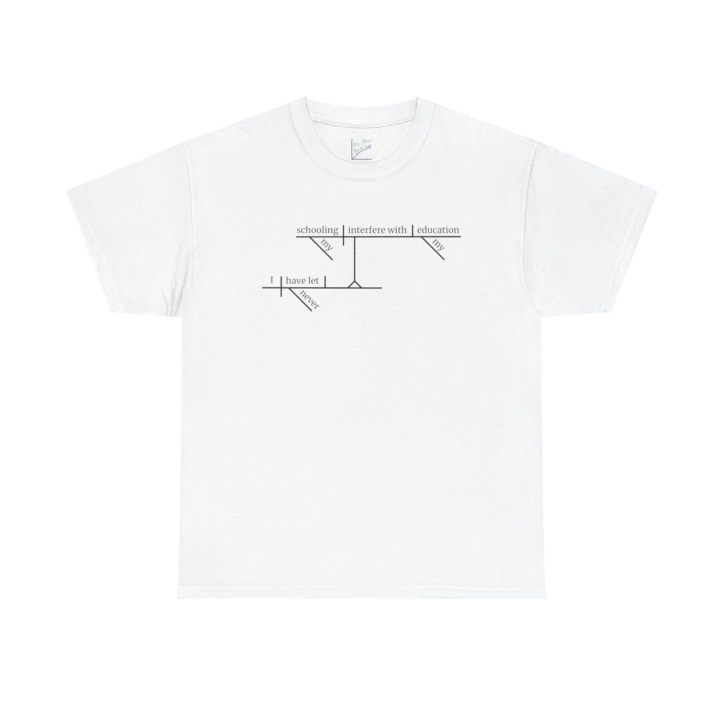 Education vs. Schooling Sentence Diagram Tee