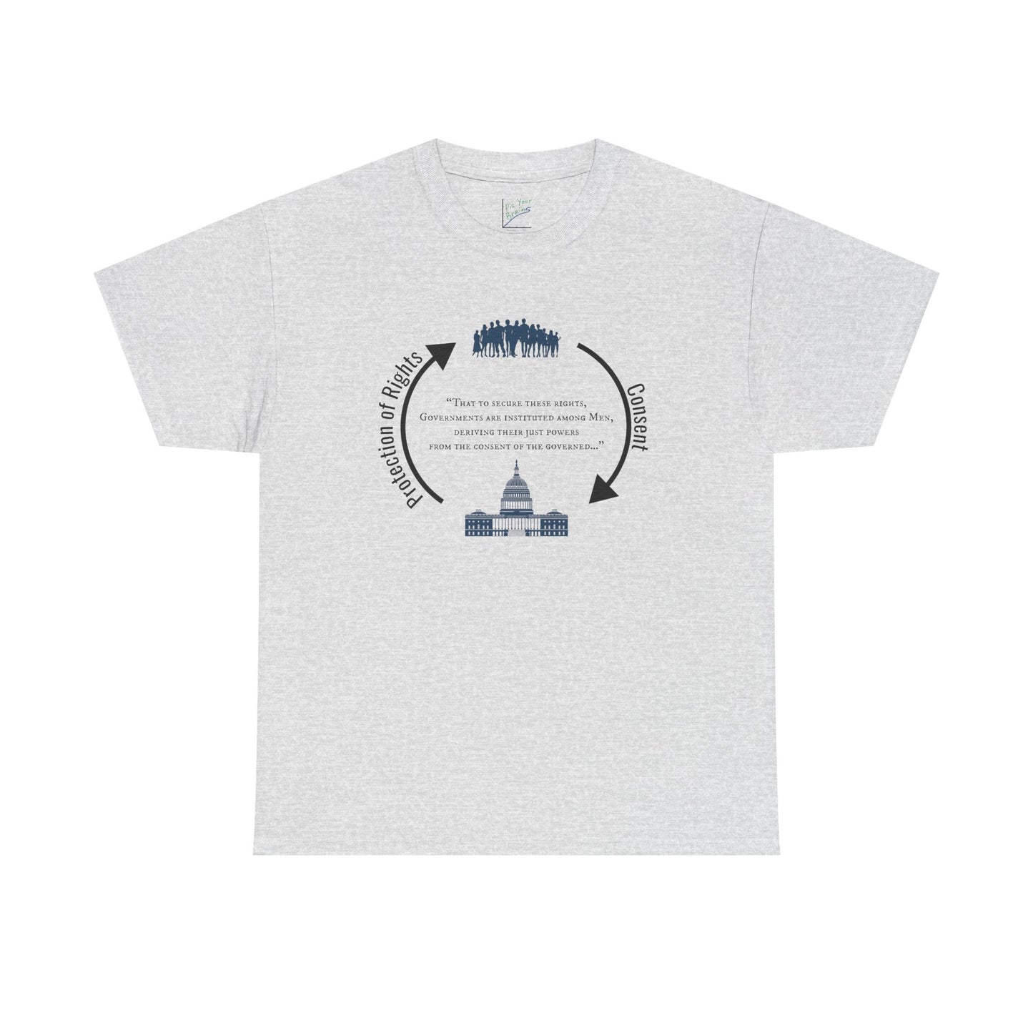 Declaration of Independence Government Quote Tee