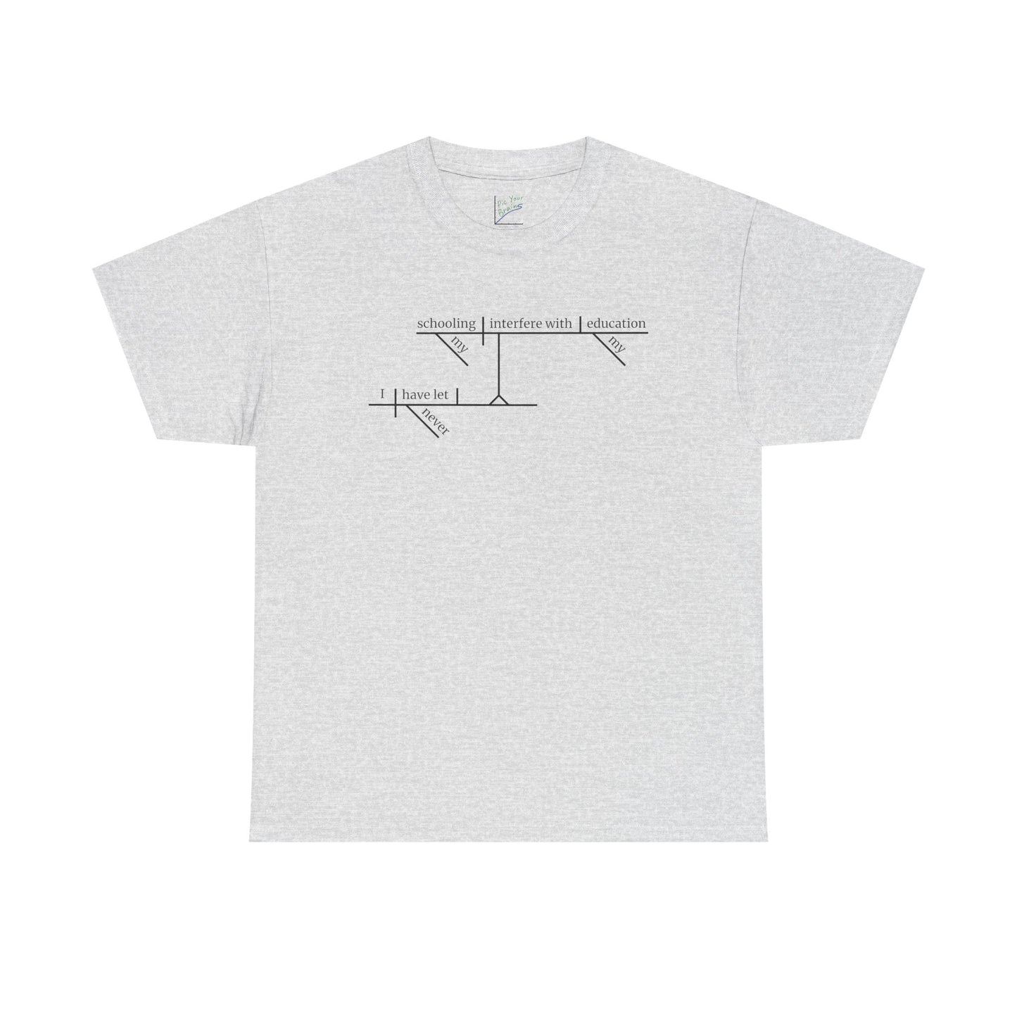 Education vs. Schooling Sentence Diagram Tee