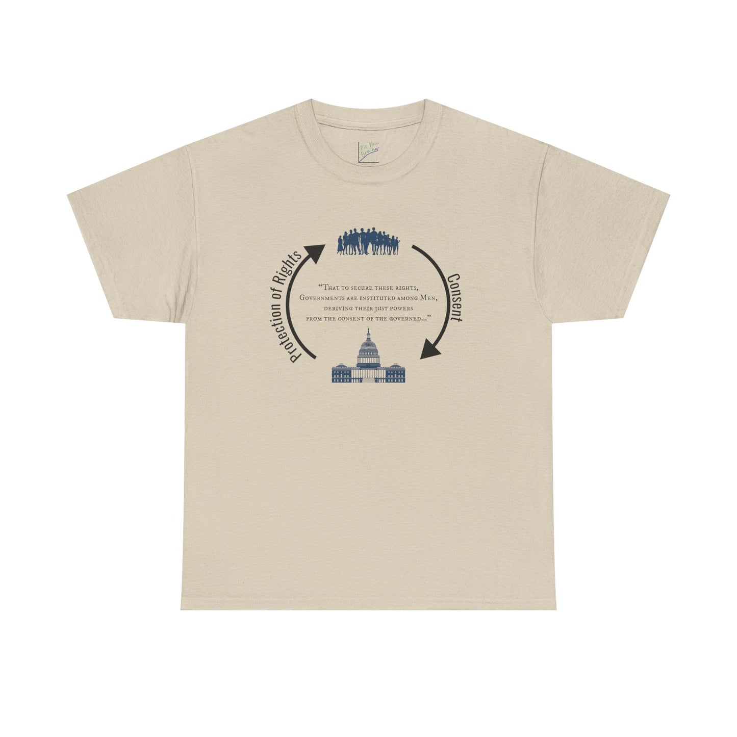 Declaration of Independence Government Quote Tee
