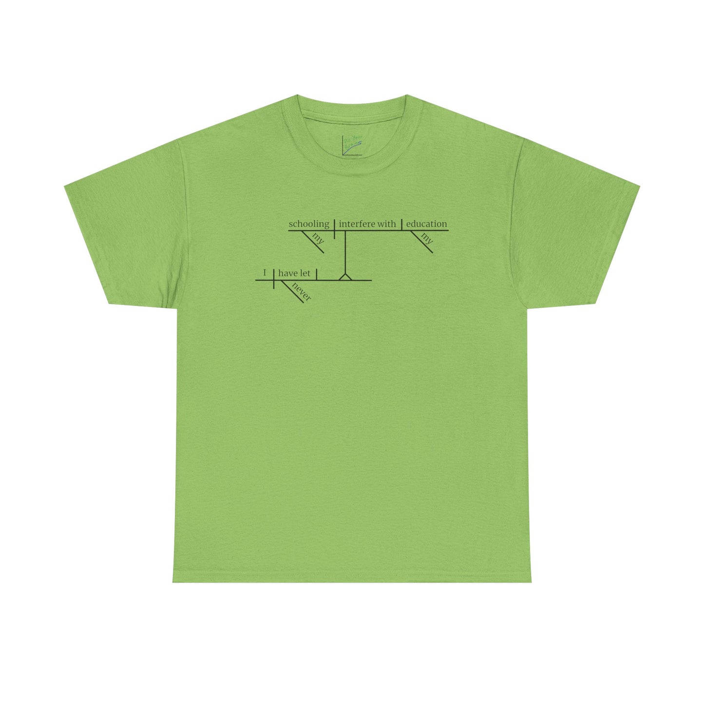Education vs. Schooling Sentence Diagram Tee