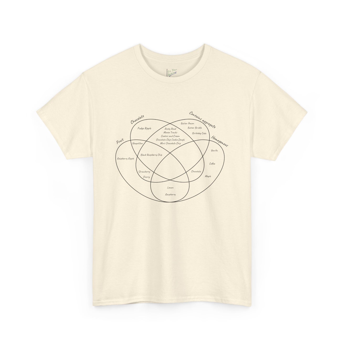 Ice Cream Flavors Venn Diagram Tee