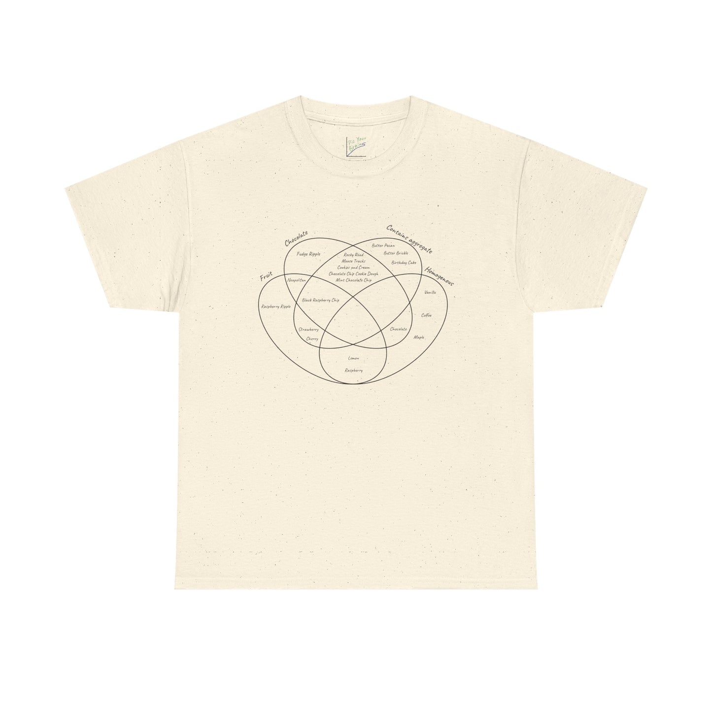Ice Cream Flavors Venn Diagram Tee