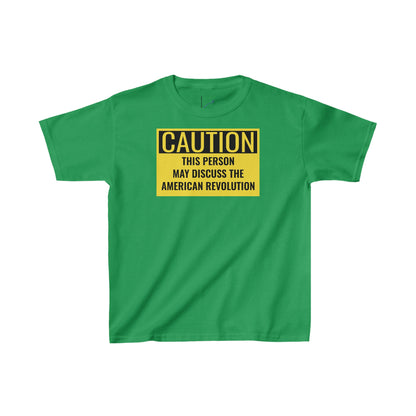 Caution Tee: American Revolution, Kids Heavy Cotton Tee