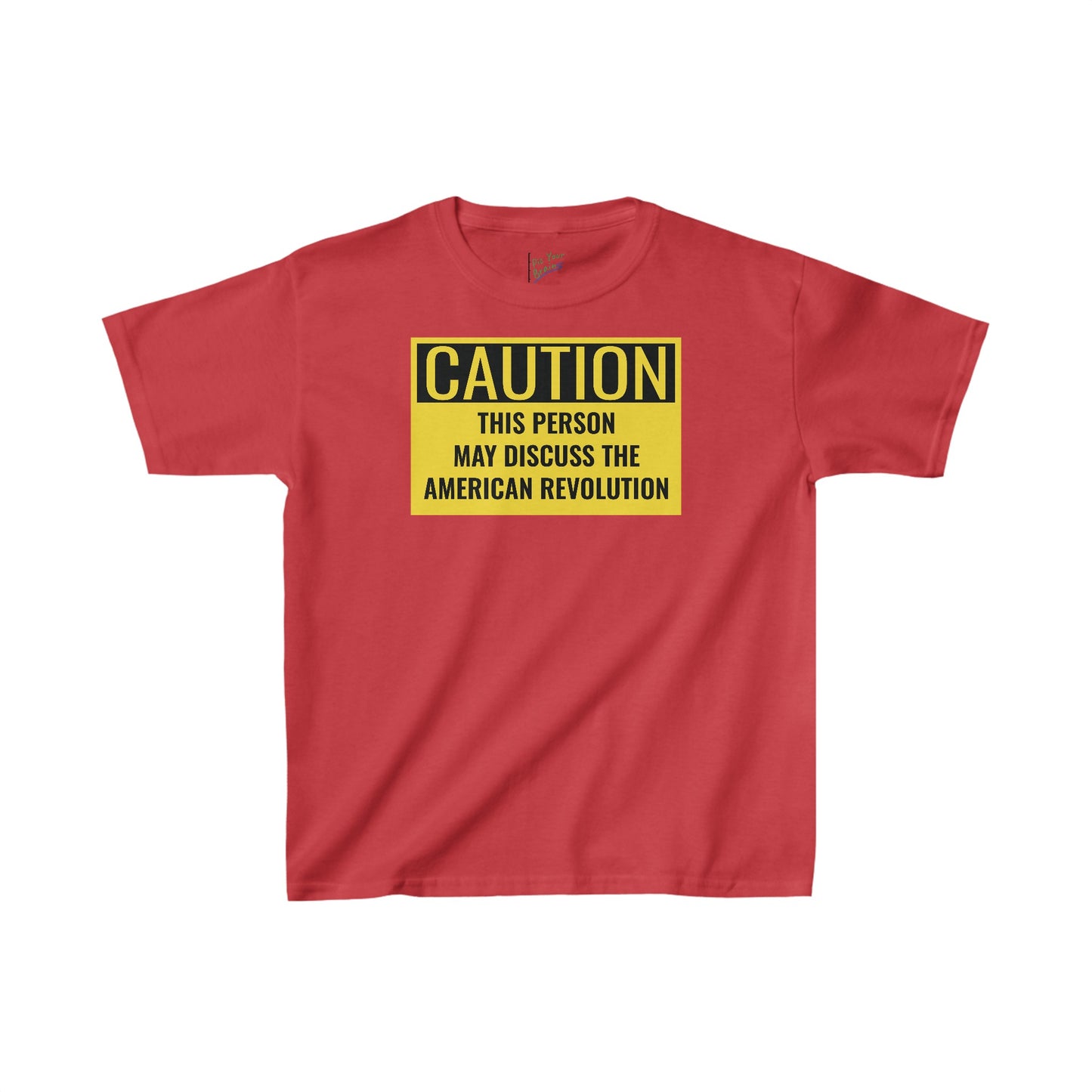 Caution Tee: American Revolution, Kids Heavy Cotton Tee