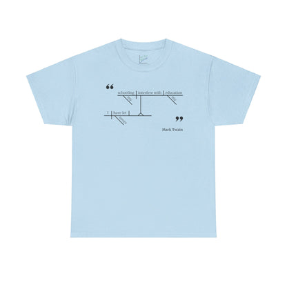 Mark Twain Education Sentence Diagram Tee