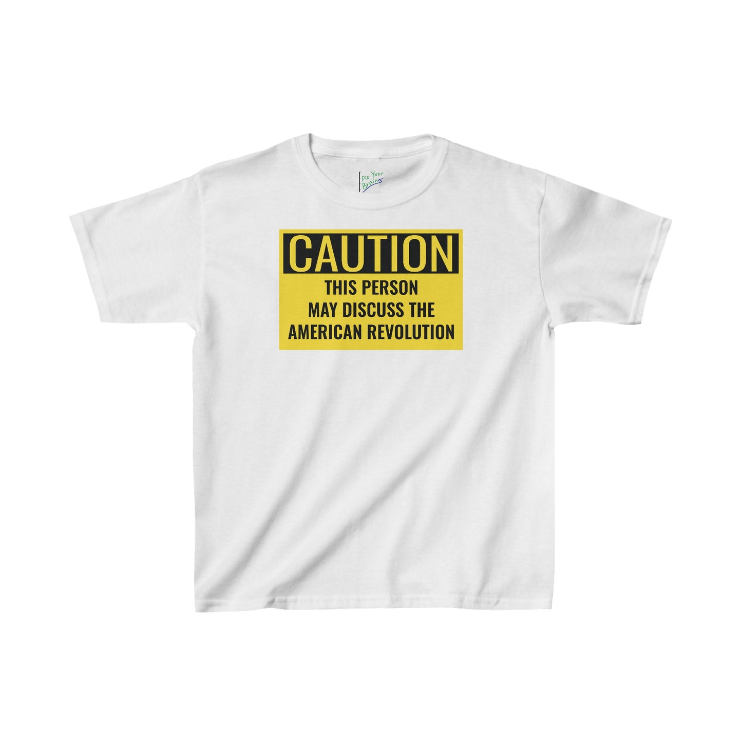 Caution Tee: American Revolution, Kids Heavy Cotton Tee