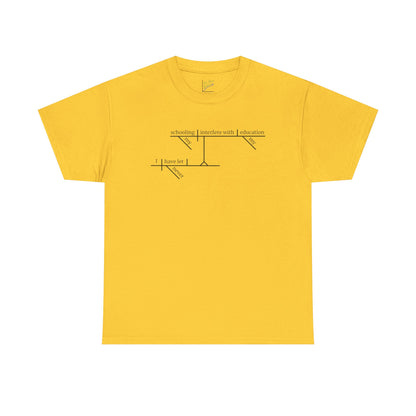 Education vs. Schooling Sentence Diagram Tee