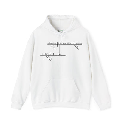 Education vs. Schooling Sentence Diagram Hooded Sweatshirt