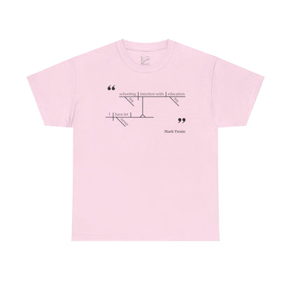 Mark Twain Education Sentence Diagram Tee