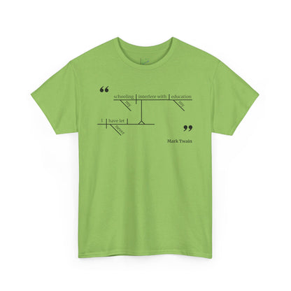 Mark Twain Education Sentence Diagram Tee