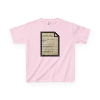 Declaration of Independence Summary Kids Heavy Cotton Tee
