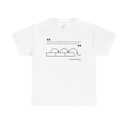 Freedom is Fragile Reagan Quote Tee