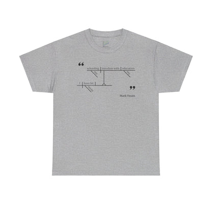 Mark Twain Education Sentence Diagram Tee