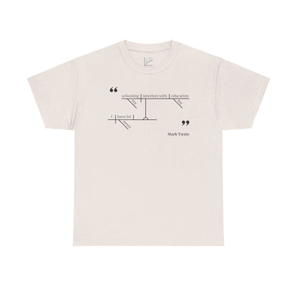 Mark Twain Education Sentence Diagram Tee