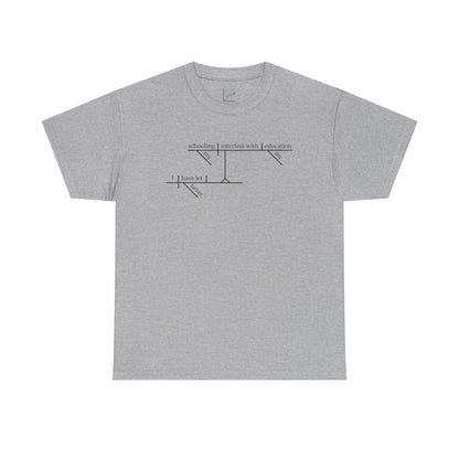 Education vs. Schooling Sentence Diagram Tee