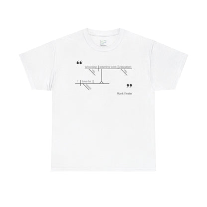 Mark Twain Education Sentence Diagram Tee