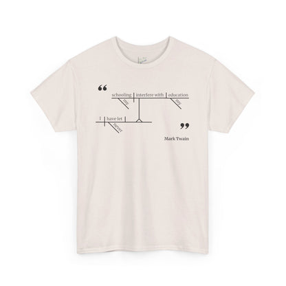 Mark Twain Education Sentence Diagram Tee