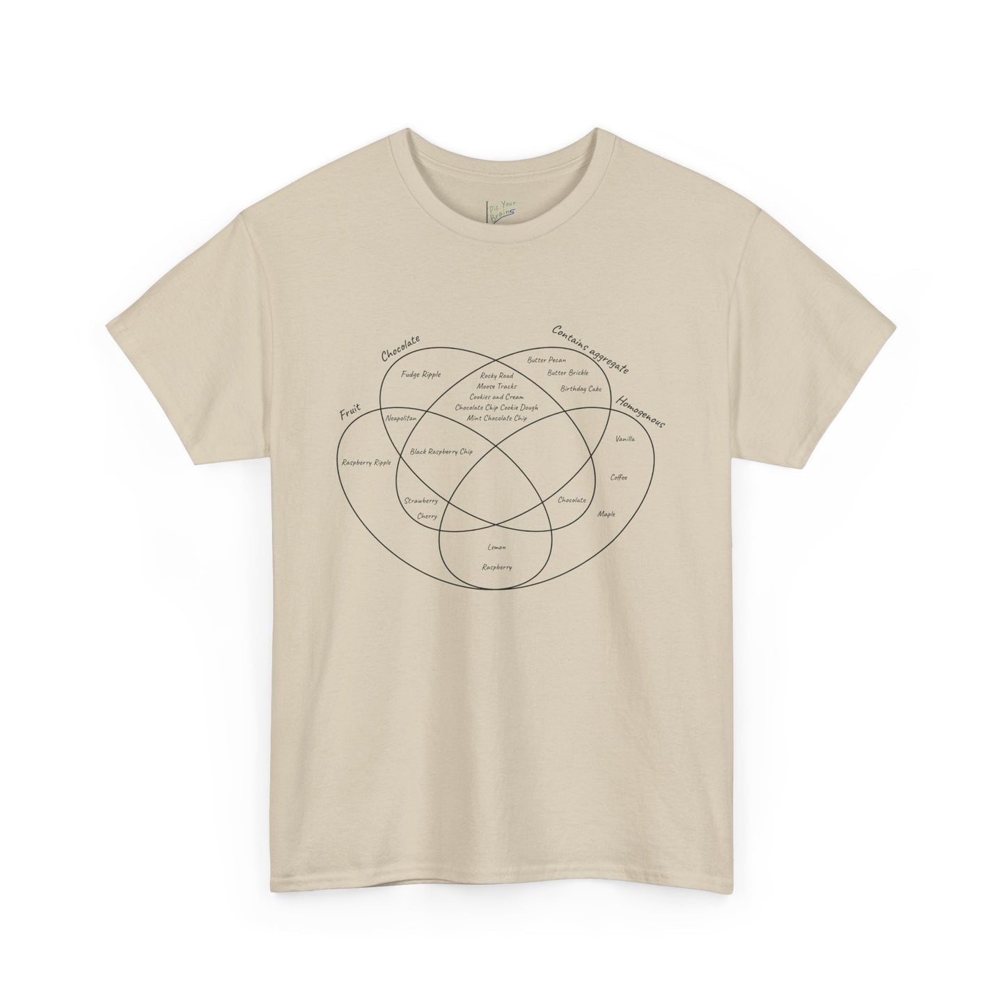 Ice Cream Flavors Venn Diagram Tee