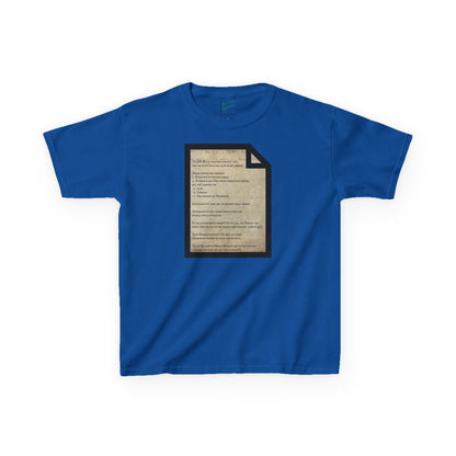 Declaration of Independence Summary Kids Heavy Cotton Tee