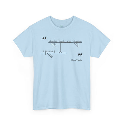 Mark Twain Education Sentence Diagram Tee