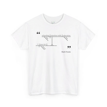 Mark Twain Education Sentence Diagram Tee