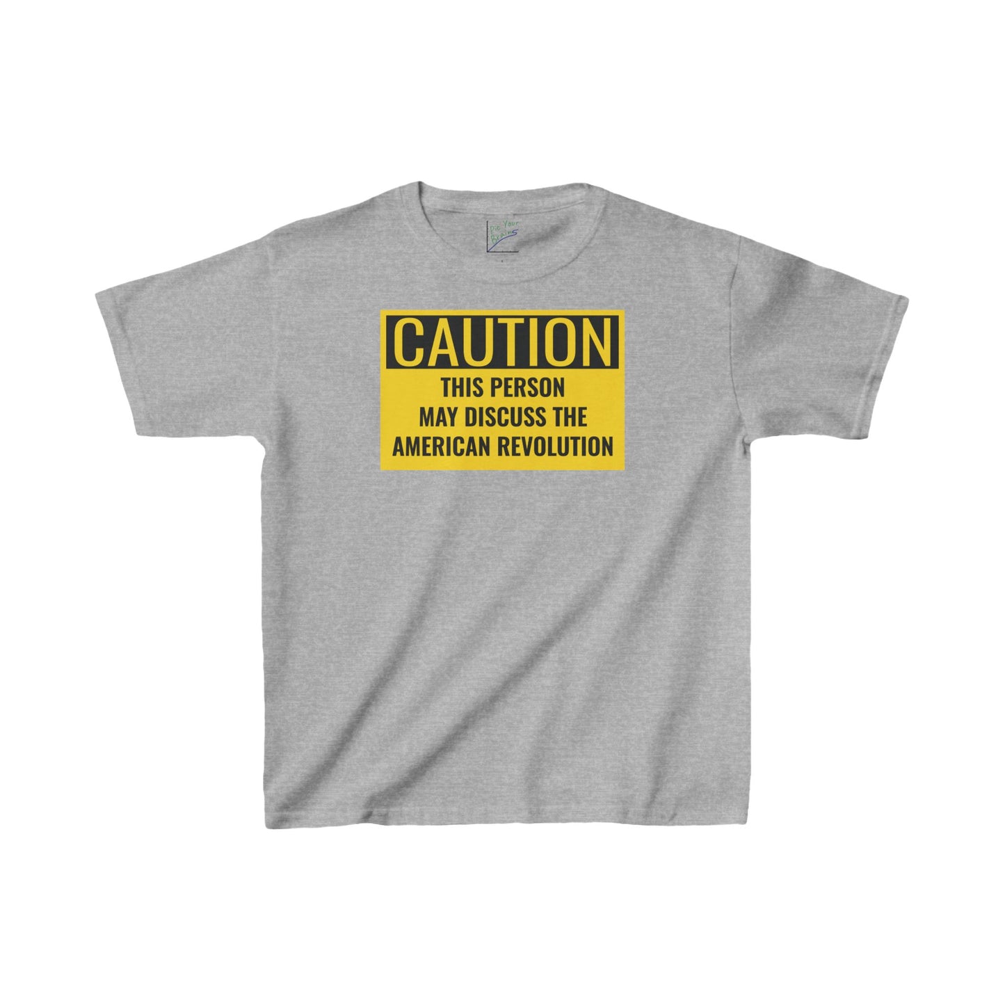 Caution Tee: American Revolution, Kids Heavy Cotton Tee