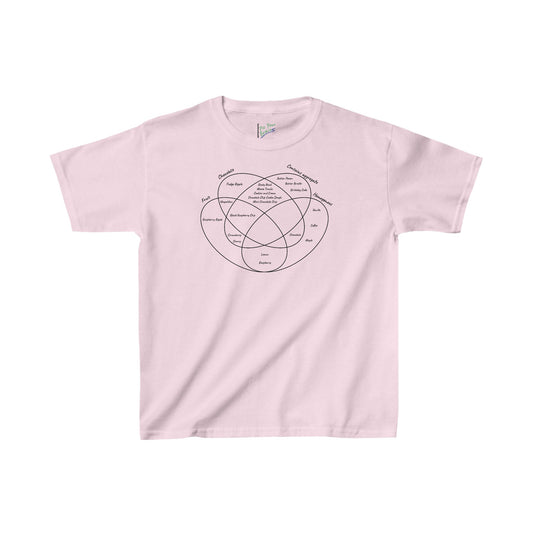 Ice Cream Flavors Venn Diagram Kids Heavy Cotton Tee