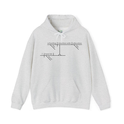 Education vs. Schooling Sentence Diagram Hooded Sweatshirt