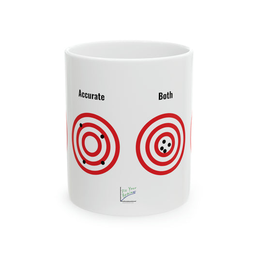 Precise vs. Accurate Ceramic Mug, 11oz