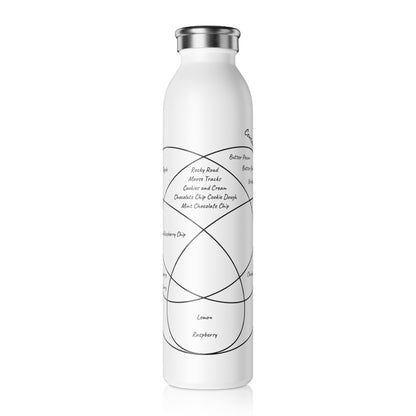 Ice Cream Flavors Venn Diagram Stainless Steel Water Bottle