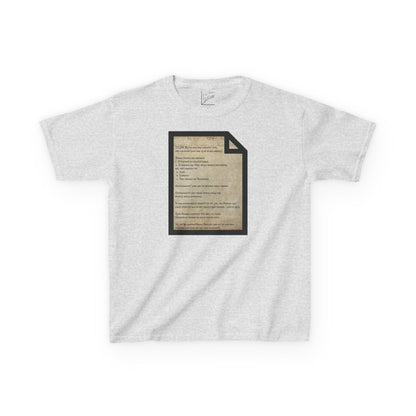 Declaration of Independence Summary Kids Heavy Cotton Tee