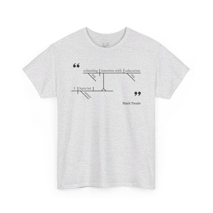 Mark Twain Education Sentence Diagram Tee