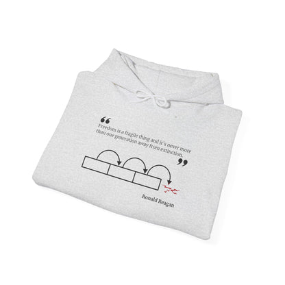 Freedom is Fragile Reagan Quote Hooded Sweatshirt