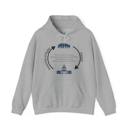 Declaration of Independence Government Quote Hooded Sweatshirt