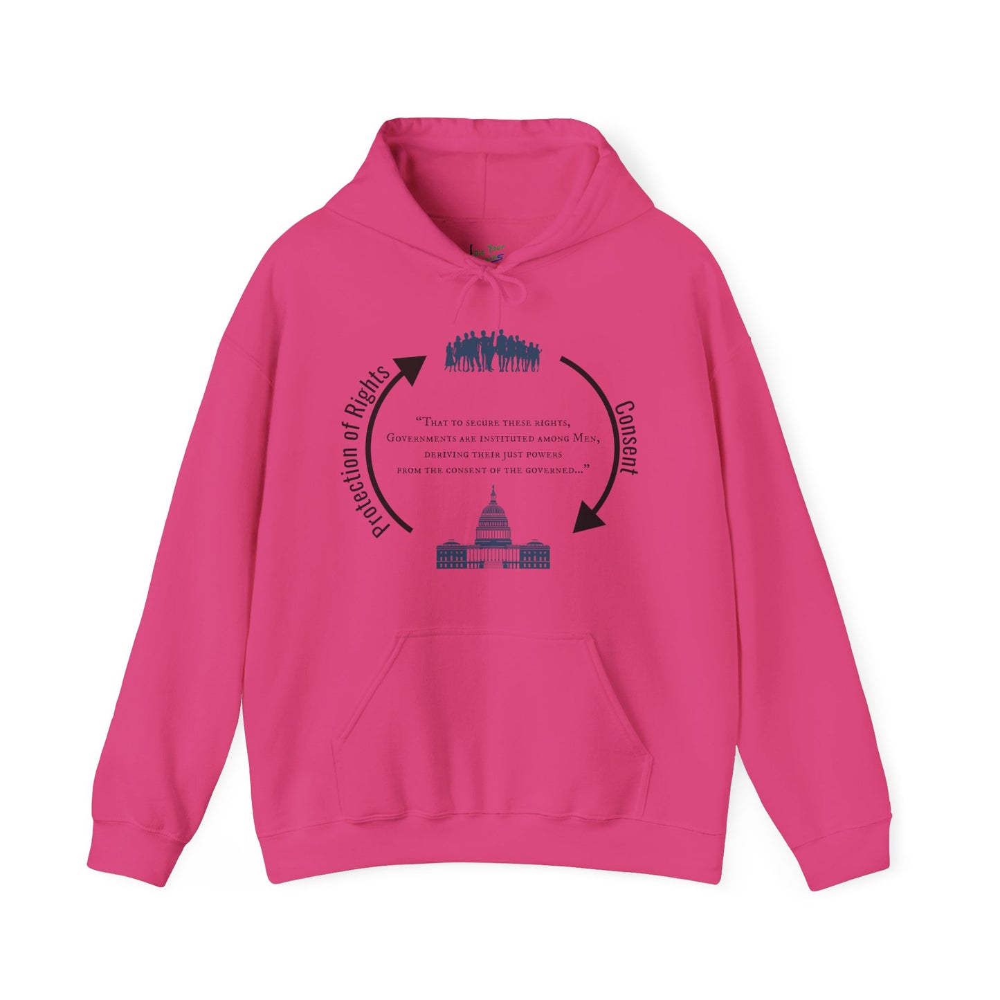Declaration of Independence Government Quote Hooded Sweatshirt